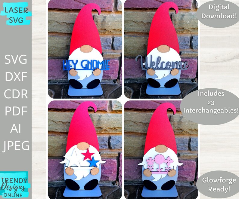 Download Gnome Interchangeable svg Freestanding Gnome svg All ...
