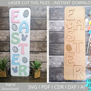 Easter leaner svg, Easter DIY Paint Kit svg, Digital Download, Glowforge Ready svg, Laser Cut file, Commercial Use