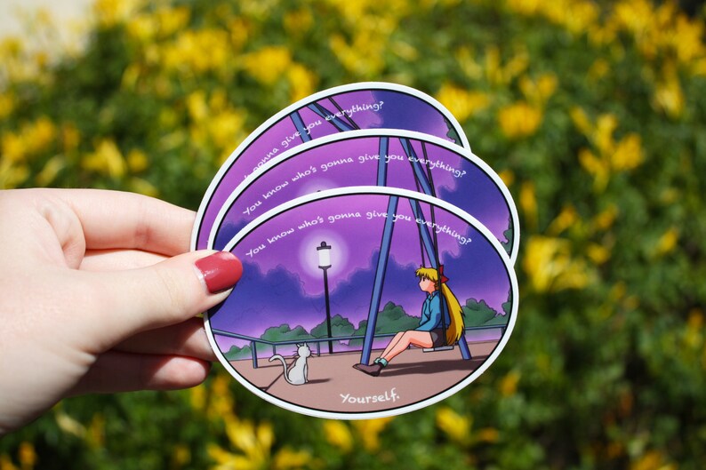 Weatherproof Sailor Moon Vinyl Sticker Nostalgia Waterproof