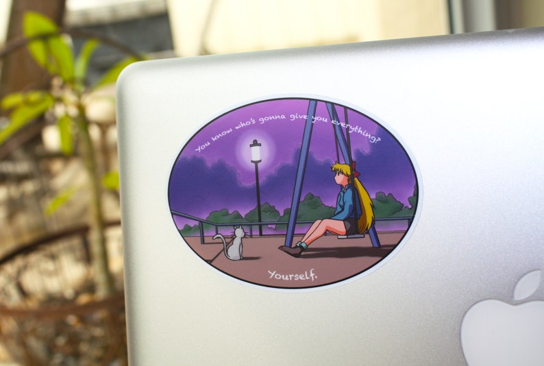 Weatherproof Sailor Moon Vinyl Sticker Nostalgia Waterproof