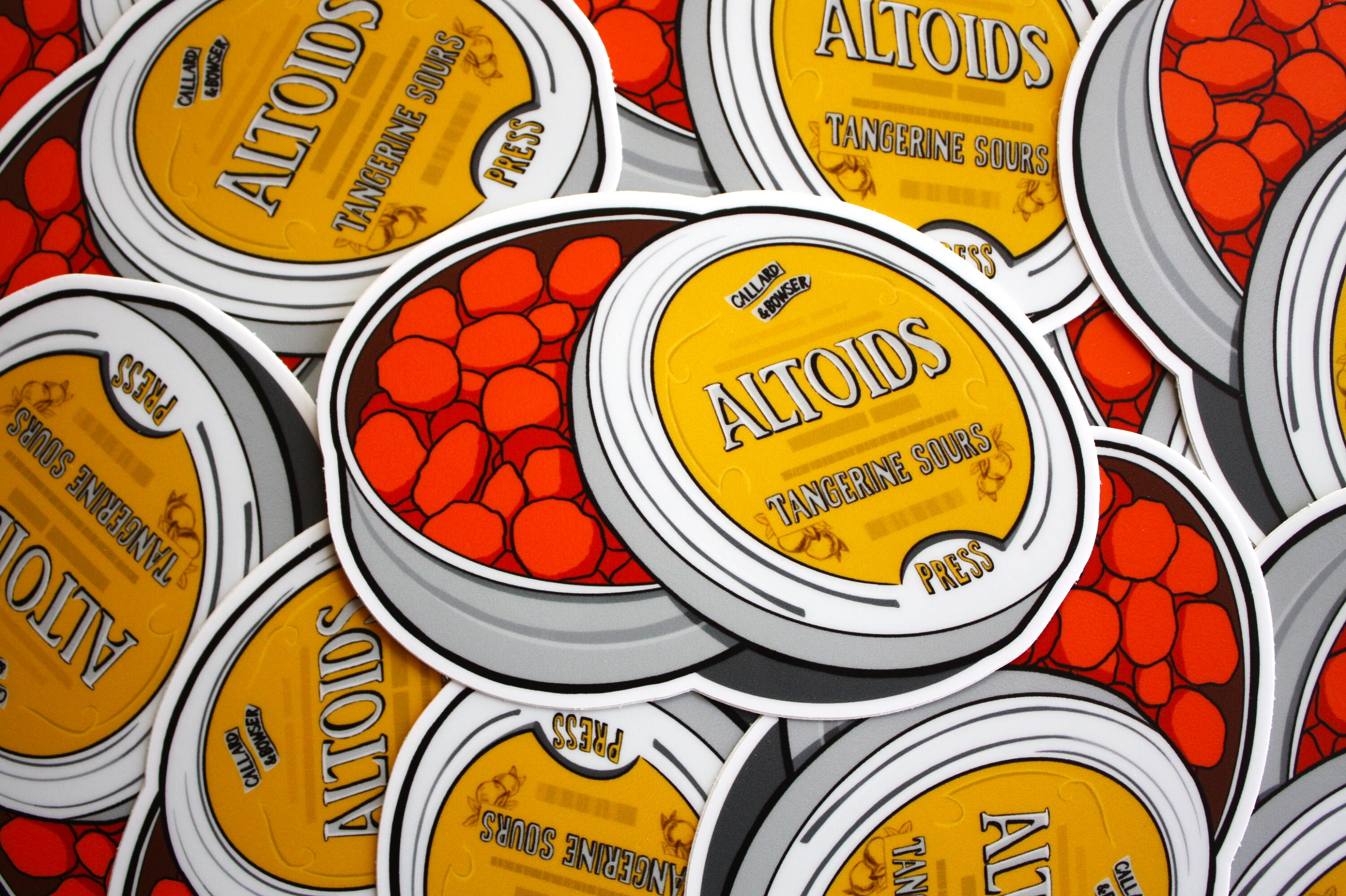 Tangerine Altoids Vinyl Sticker Waterproof Weatherproof Etsy