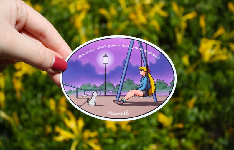 Weatherproof Sailor Moon Vinyl Sticker Nostalgia Waterproof