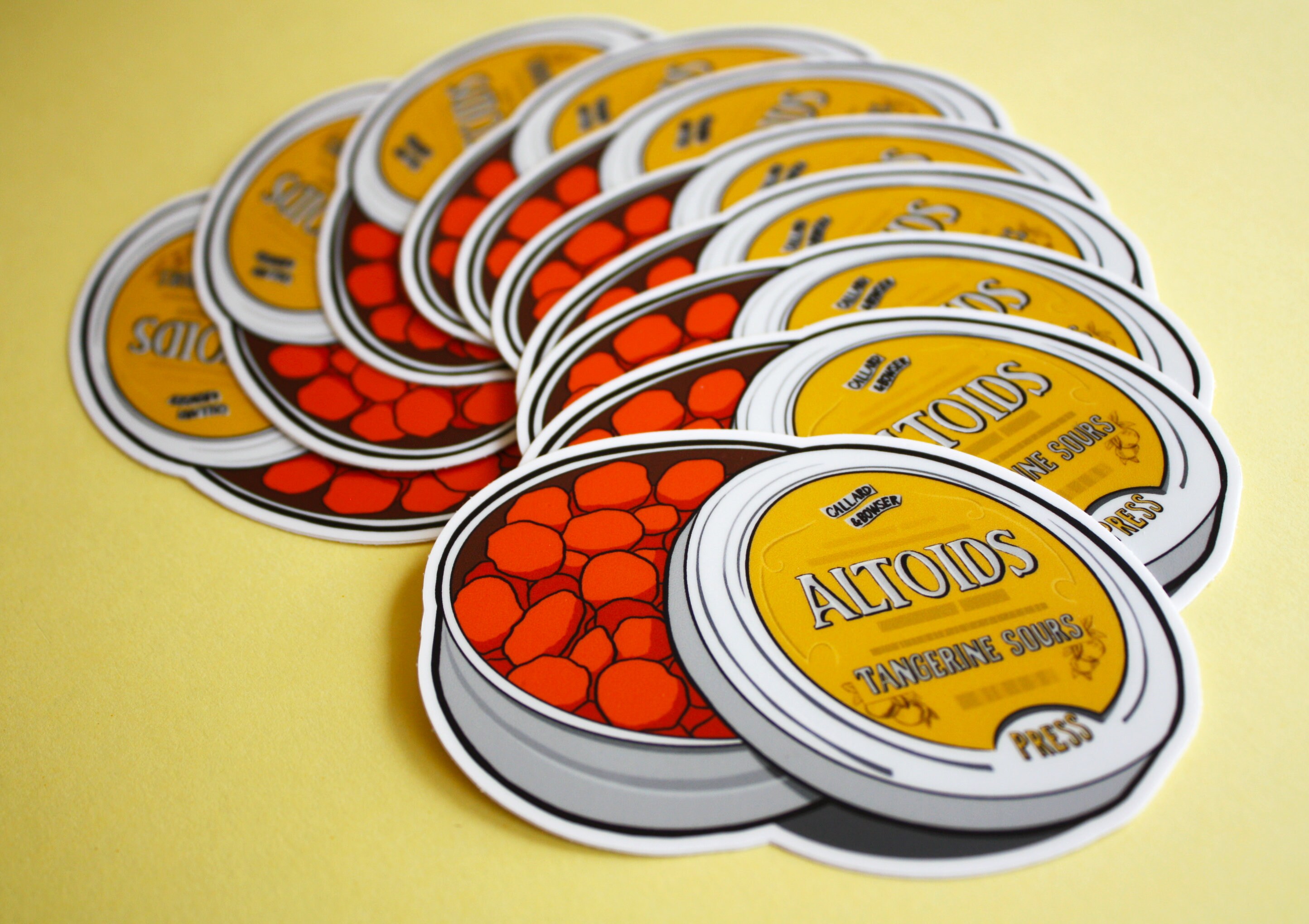 Tangerine Altoids Vinyl Sticker Waterproof Weatherproof Etsy