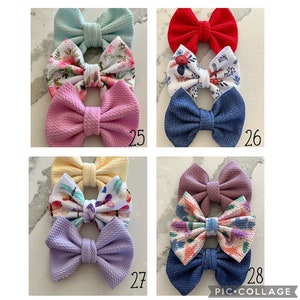 4" Liverpool bullet fabric hair bow trio