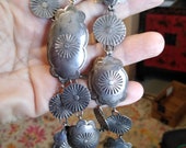 Vintage Antique Sterling Concho Belt Navajo 1920s