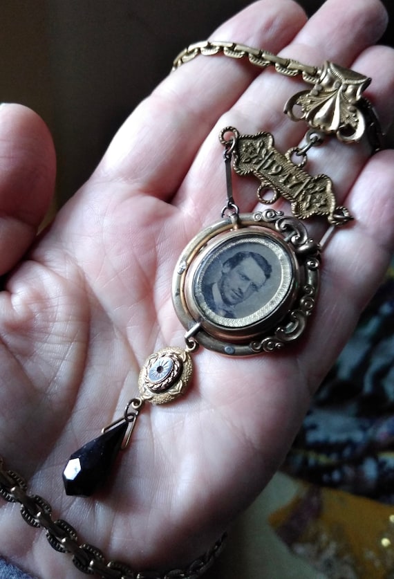 Antique Victorian Memento Mori Mourning Assemblage Etsy UK