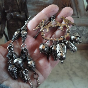 Antique Victorian Era Afro-Brazilian Penca de Balangandan Amulet Charm Tribal Assemblage Necklace