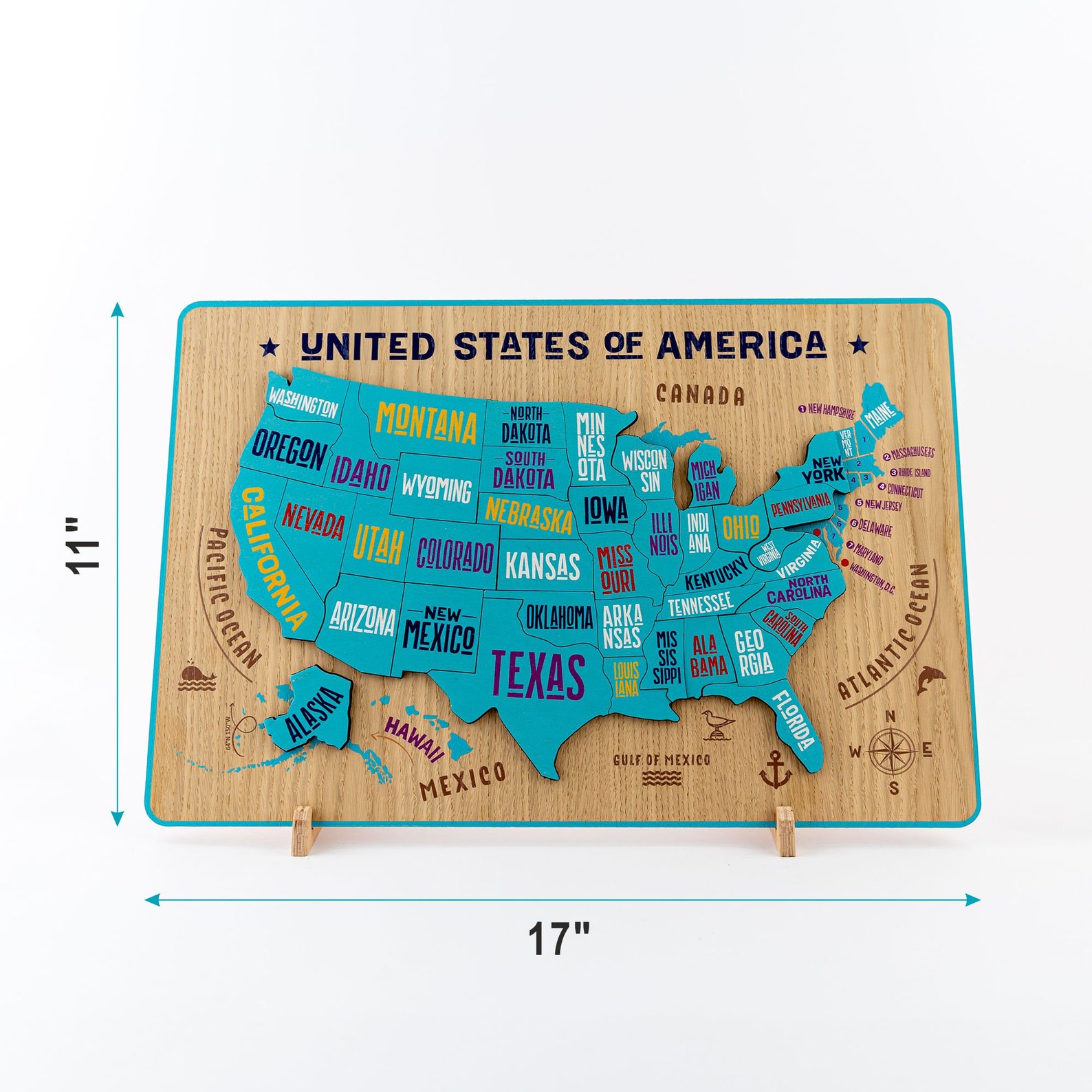USA Wooden Puzzle USA Map USA Jigsaw Puzzle United States - Etsy