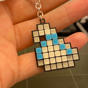 ROTMG White bag Keychain, Pixel-Art Keychain small