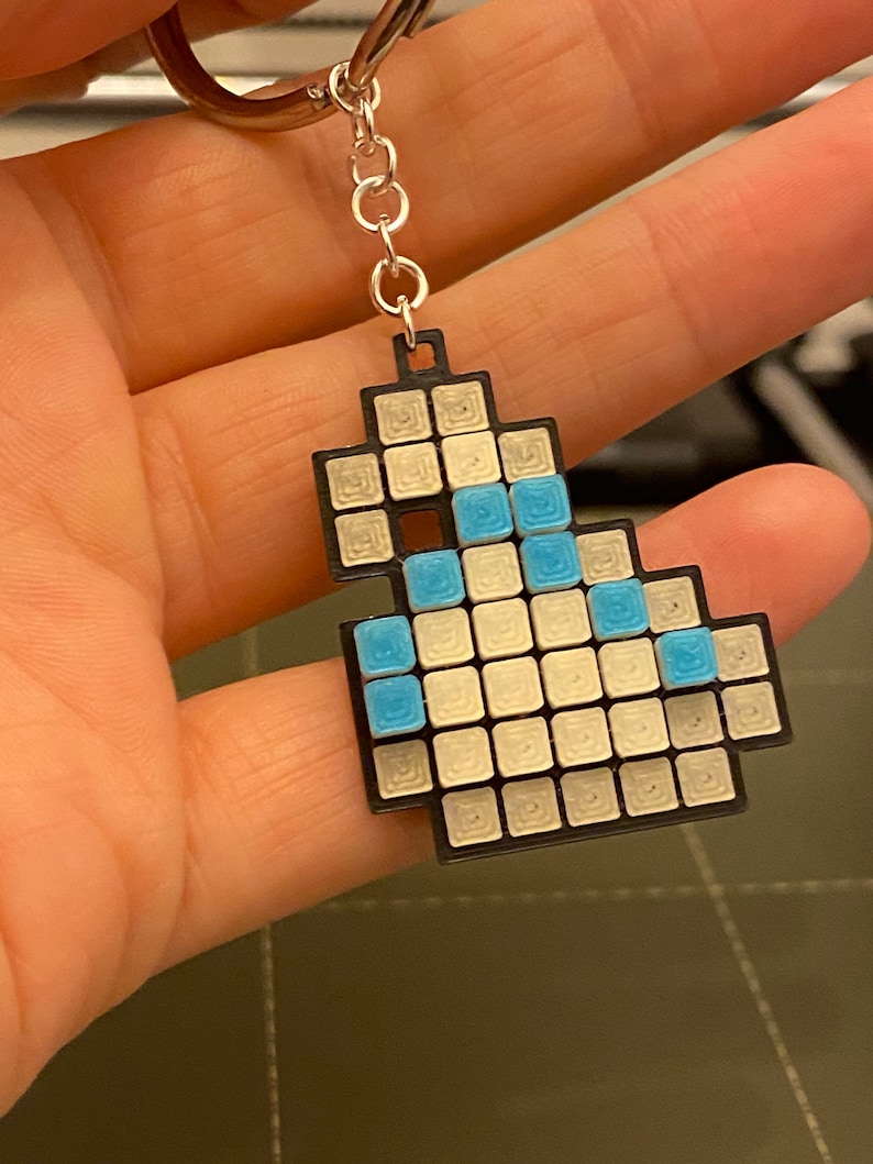 ROTMG White bag Keychain, Pixel-Art Keychain small