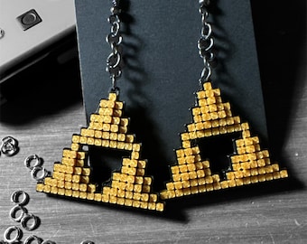 Triforce 3D Pixelart Earrings