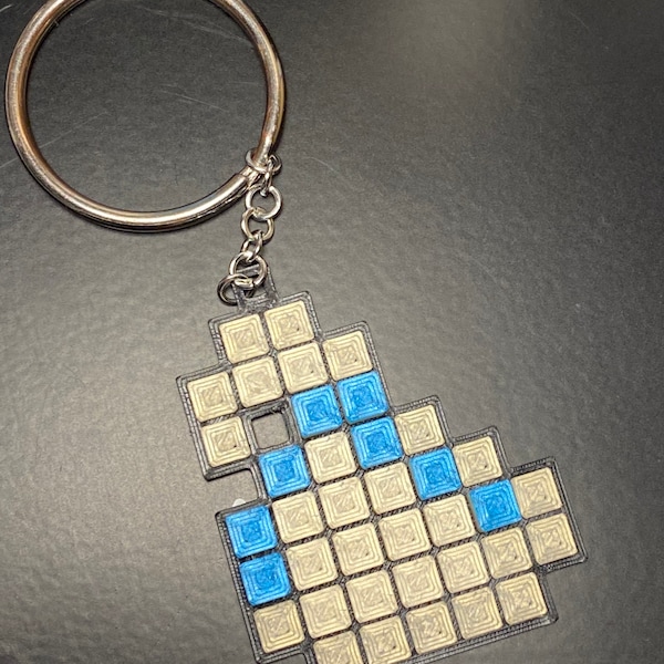 ROTMG White bag Keychain, Pixel-Art Keychain