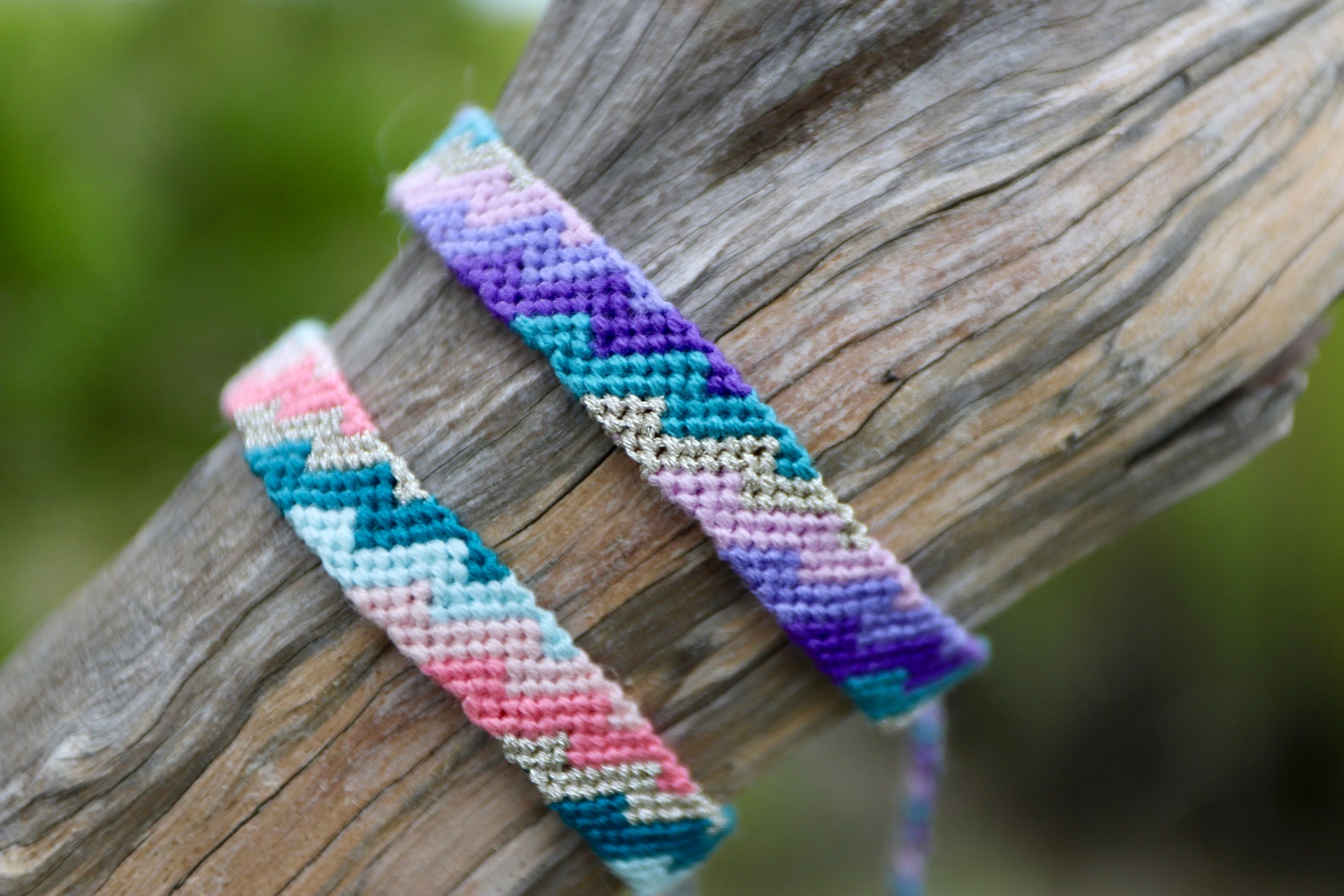 Thin Handmade String Friendship Bracelets Varying Patterns Etsy