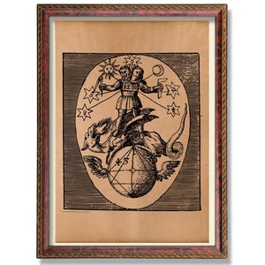 Rebis Alchemical Print – Hermaphroditus Symbol, Occult Wall Art, Esoteric Decor