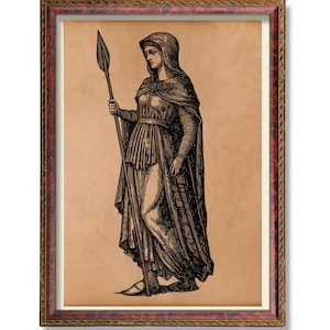 Freyja Norse Goddess Print – Freya Pagan Norse Mythology Art – Viking Occult Wall Decor – Norse Pagan Print – Scandinavian Witch Poster