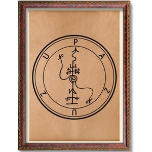 Pazuzu Print – Babylonischer Dämon, okkultes Mesopotamisches Siegel Poster, Vintage Nostalgie für die Wand