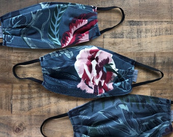 Floral Upcycled Fabric Mask: Reusable Eco-Friendly Face Covering