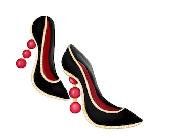 Fashion Illustration Print 'Dancing Shoes'