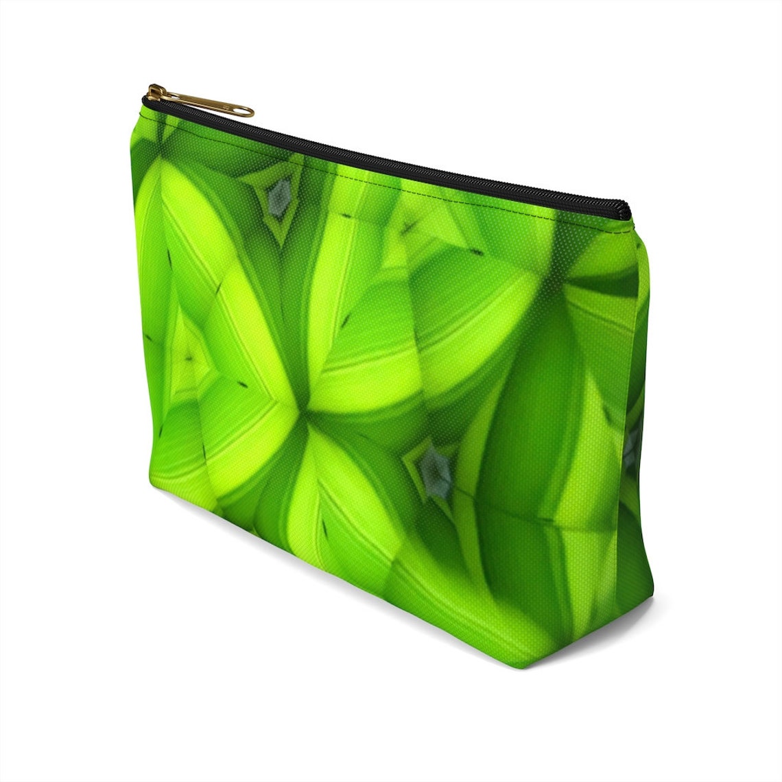 Lime Green Zipper Bag Abstract Photo Pattern 2 Sizes Etsy