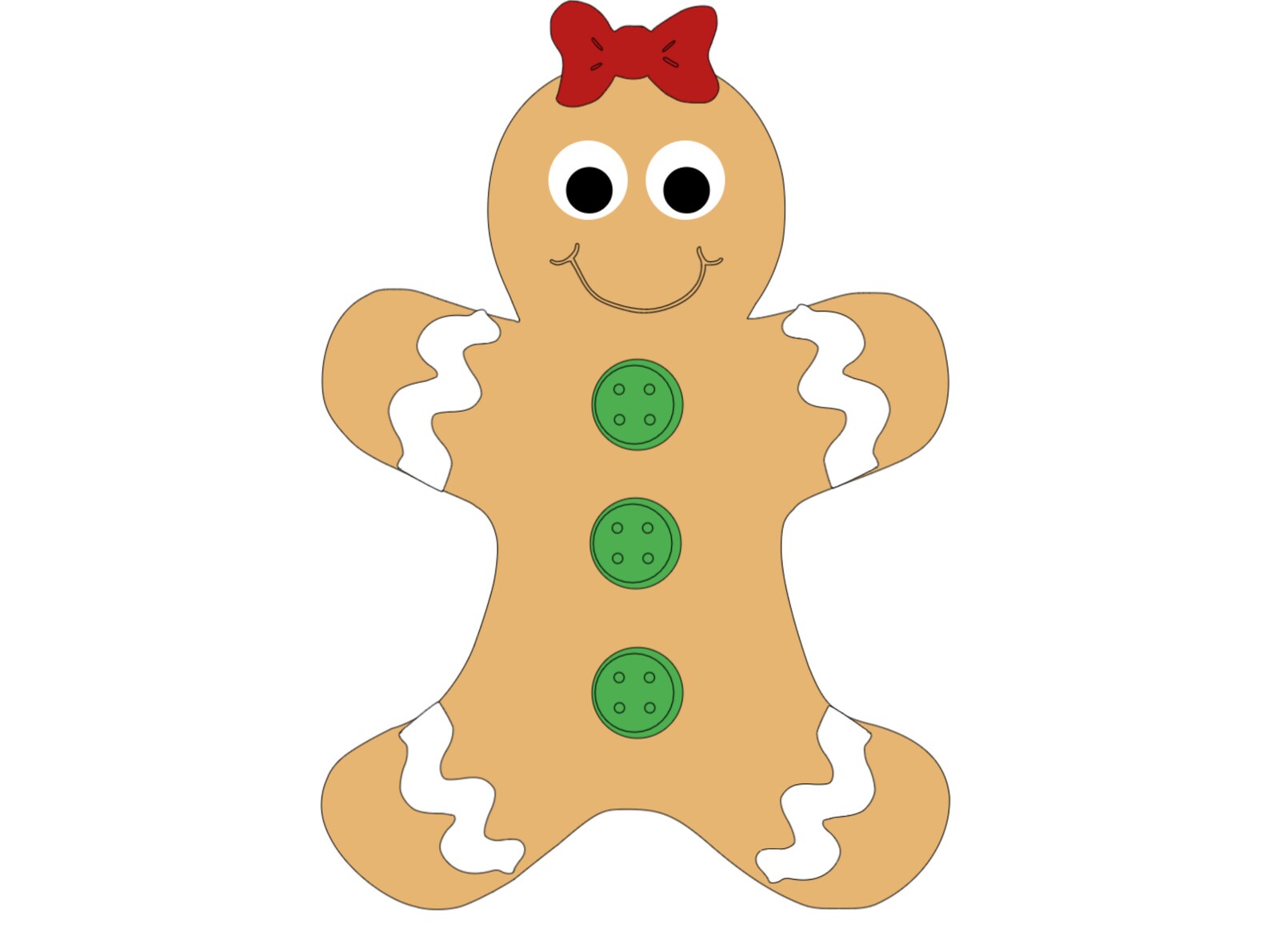 Gingerbread Girl Craft Kit for Kids Paper Craft Winter Craft Etsy