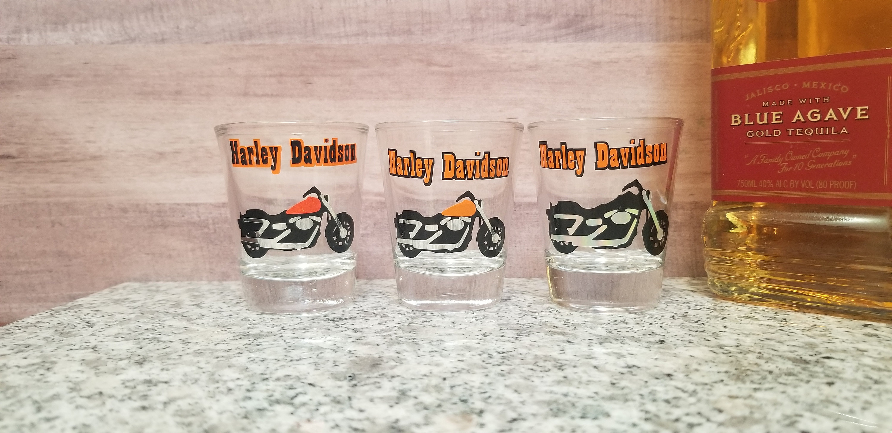 H d Shot Glasses Set of 3 Etsy