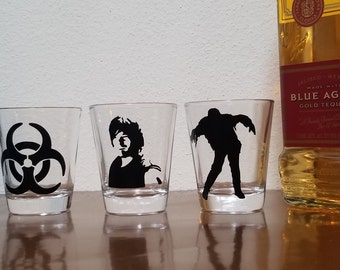 walking dead tv shot glasses