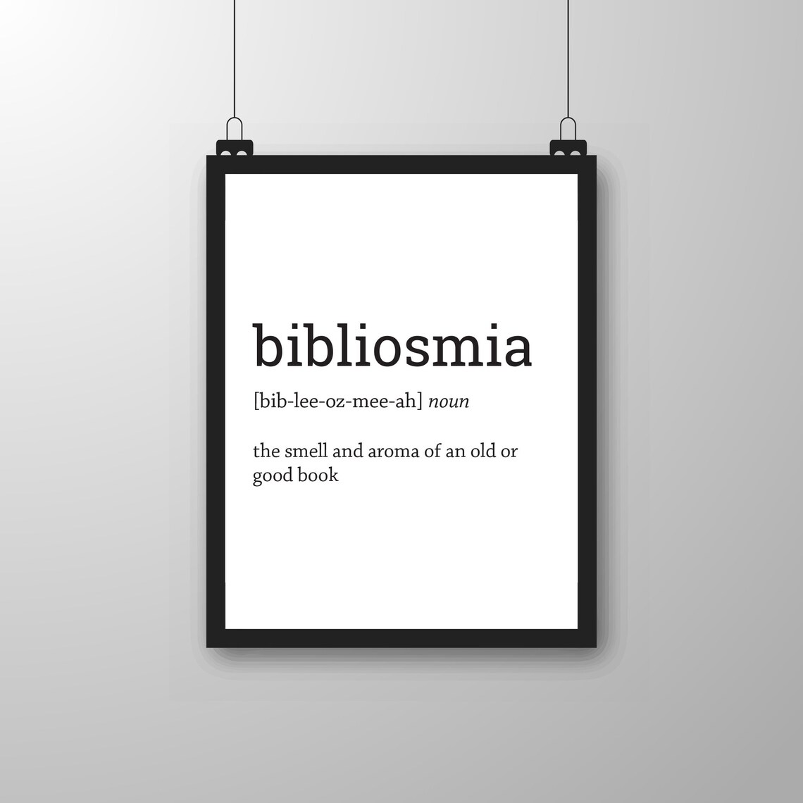 Bibliosmia Dictionary Definition Digital Download, Book Lovers ...
