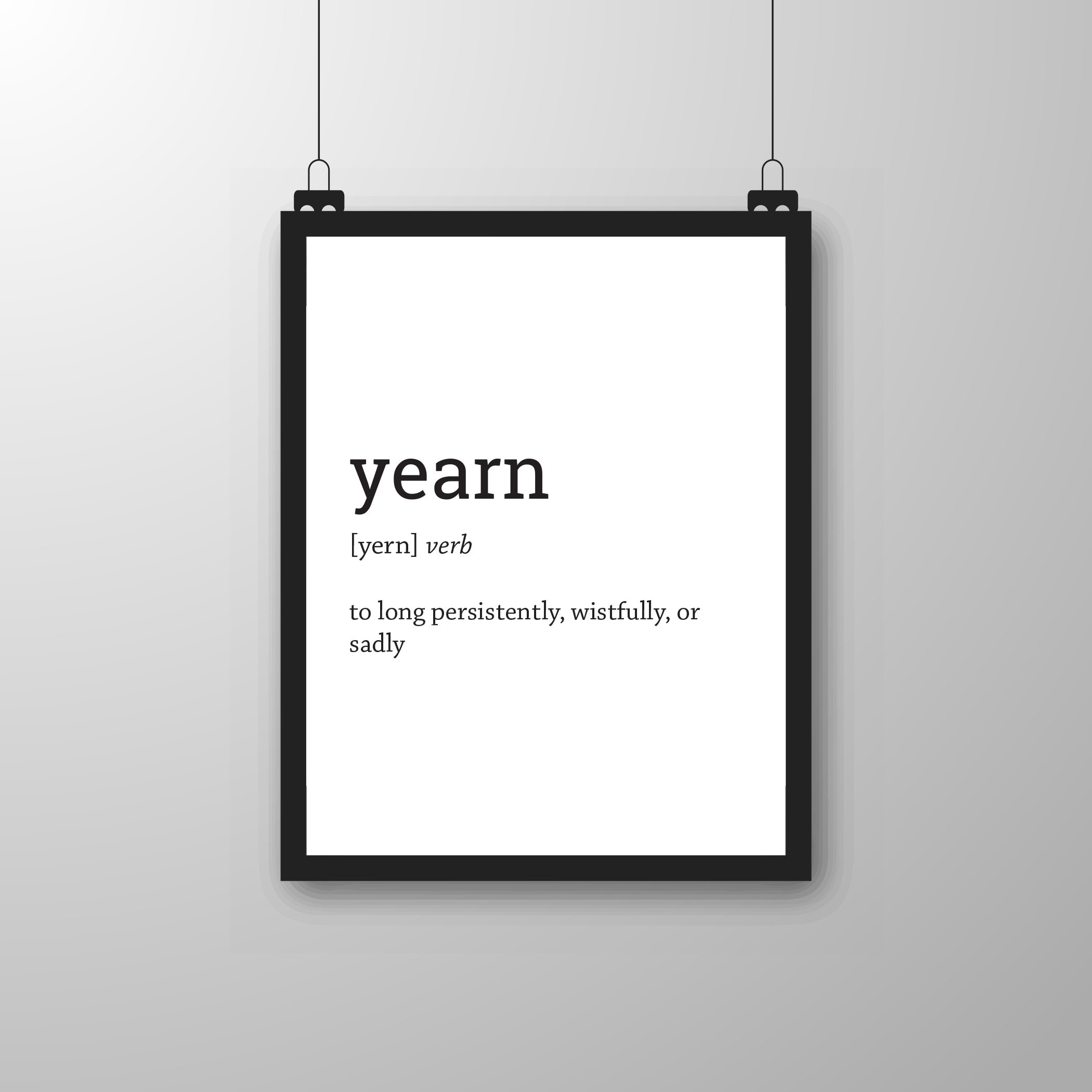 Yearn • Dictionary Definition • Digital Download, Book Lovers, Literary  Art, Minimalistic Poster, Word Meaning - Etsy