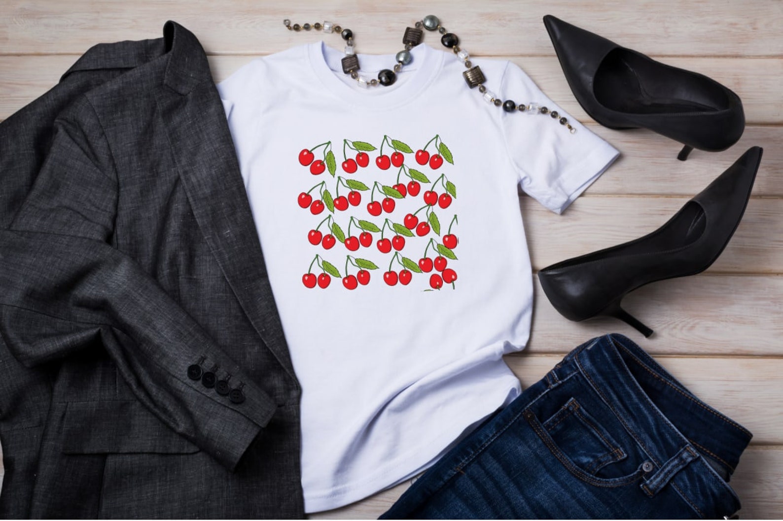 t shirt with cherries
