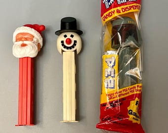 Vintage Santa and Snowman, or Boba Fett PEZ Dispensers