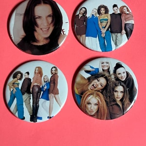 Set Of 4 Spice Girls/Girl Power Pin-Back Buttons 1994