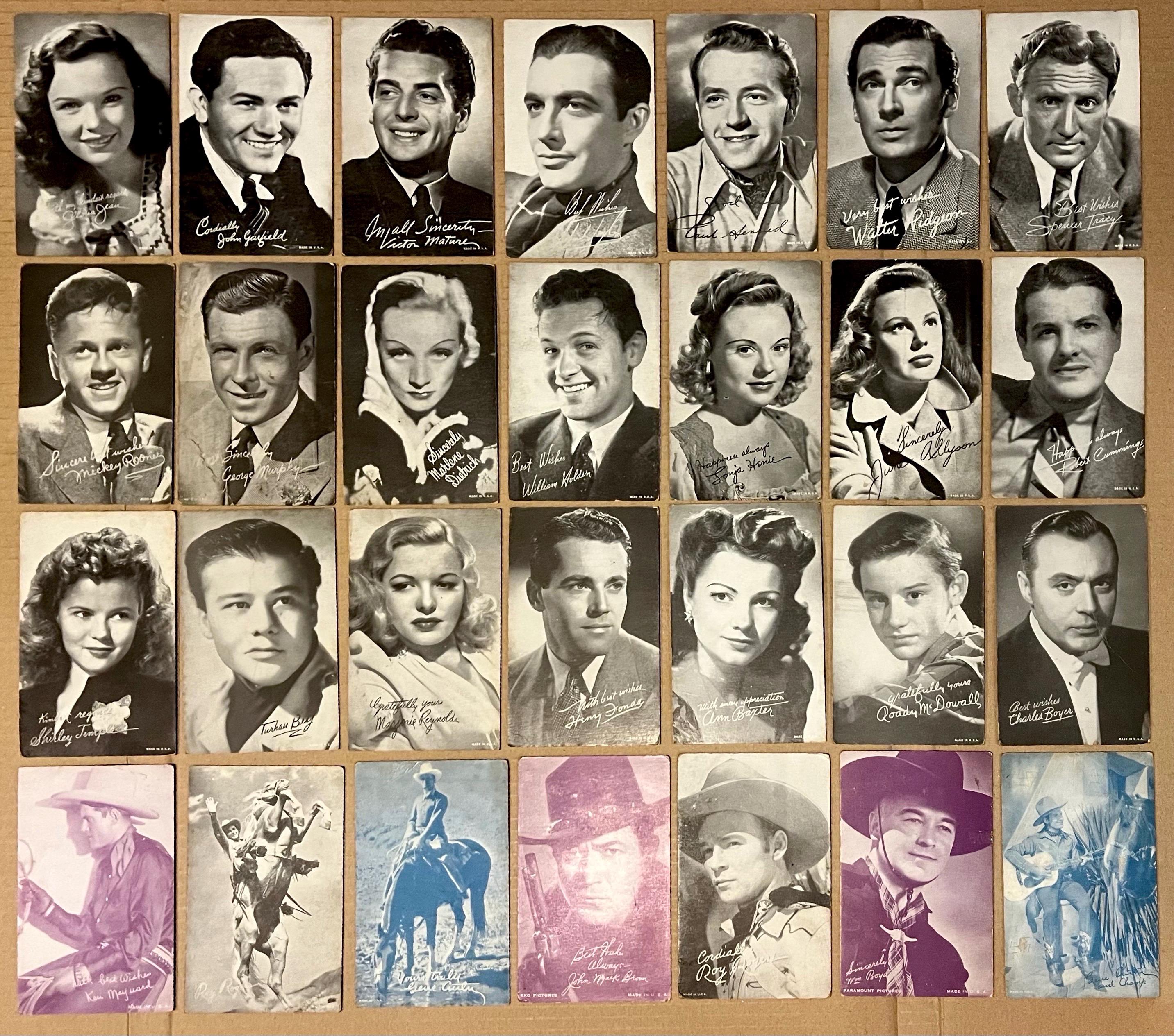 1940's/50's Exhibit/arcade Hollywood Movie Stars, Actors, Cowboys