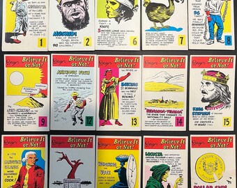 1962 RIPLEY'S Believe It or Not! Jumbo Trading Cards - Etsy