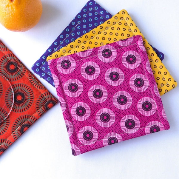 Shweshwe Fabric Coasters (Set of 4)