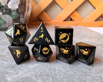 Raven Dice | DND Dice | Father&#39;s Gift | Crow Dice | DND Dice Set | Dungeons & Dragons |  Dungeons and Dragons | DnD Gifts | DnD D20 Dice