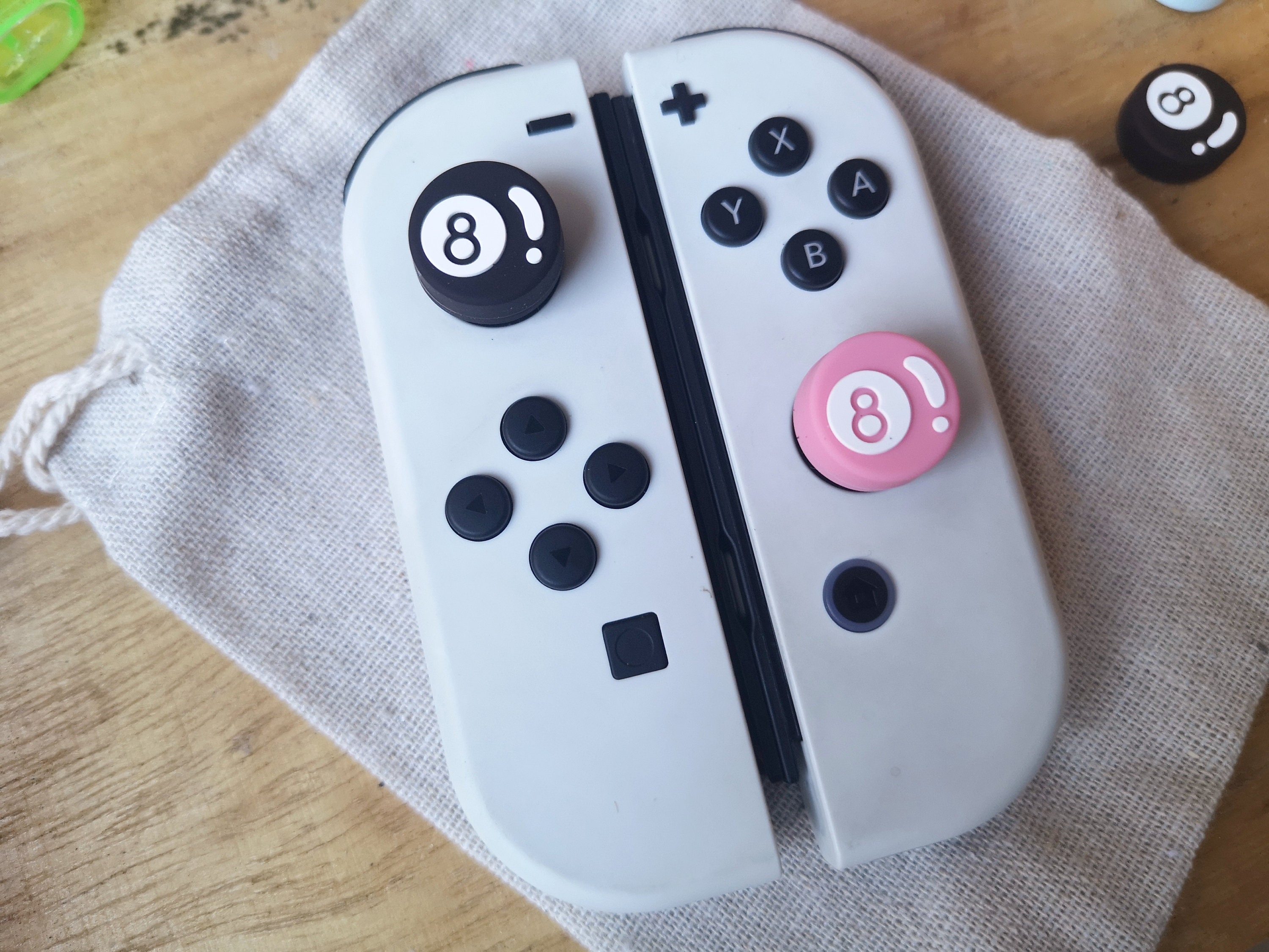💖Buy 2 Free Shipping💖Thumb Grip Caps  Lucky 8 Ball  | Switch  NS | Switch OLED | Switch Lite | Joy-Con Stick Caps |  Joystick Cap | Joycon Silicone Cover | Pink