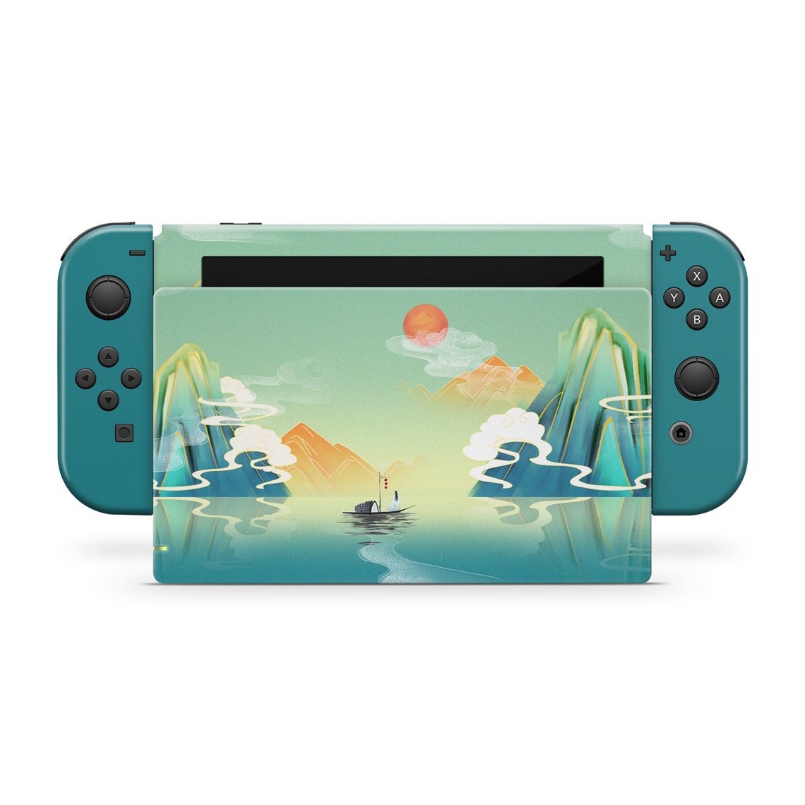 Full set Nintendo Switch vinyl skin green switch decal Etsy