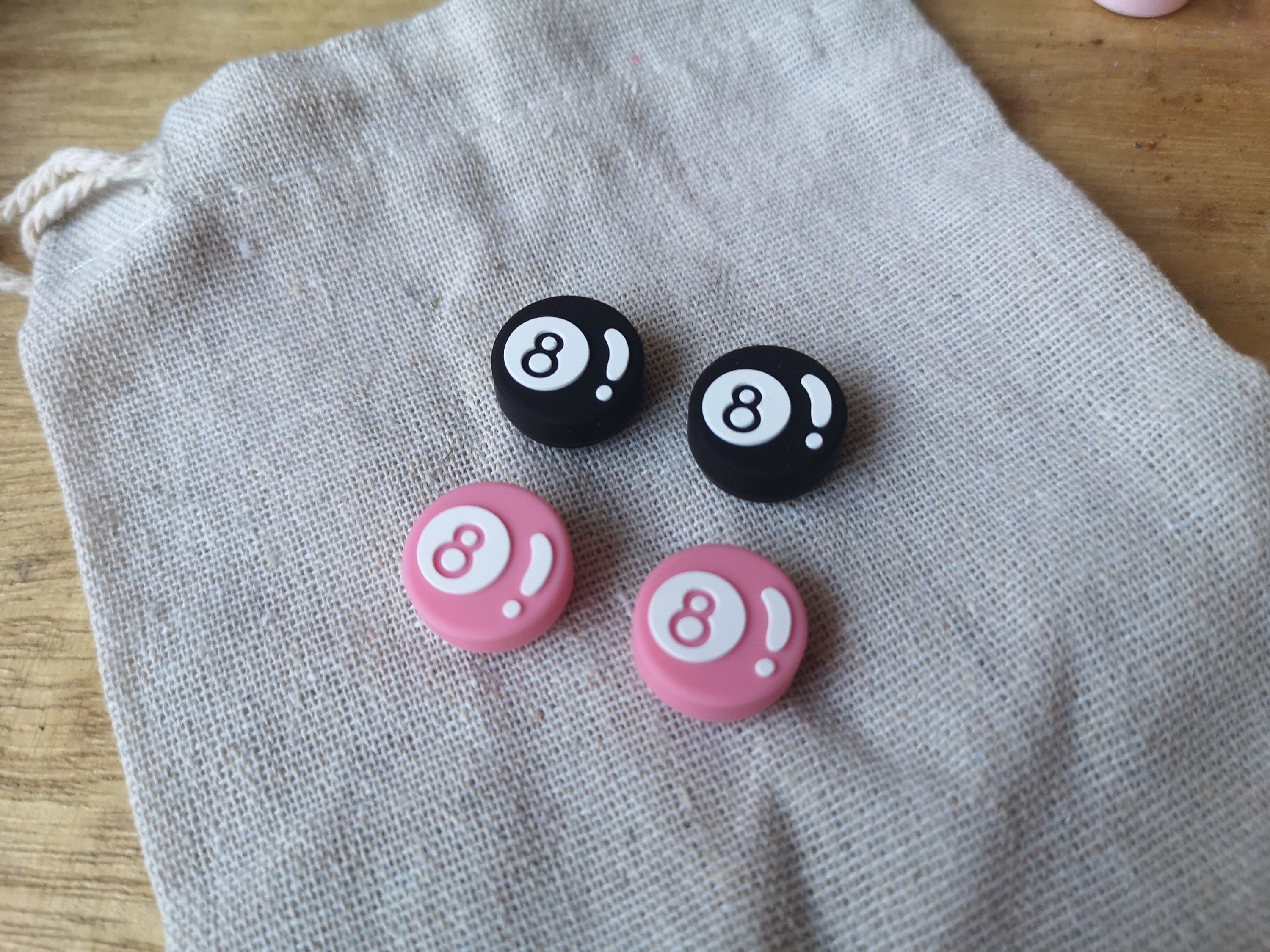 💖Buy 2 Free Shipping💖Thumb Grip Caps  Lucky 8 Ball  | Switch  NS | Switch OLED | Switch Lite | Joy-Con Stick Caps |  Joystick Cap | Joycon Silicone Cover | Pink