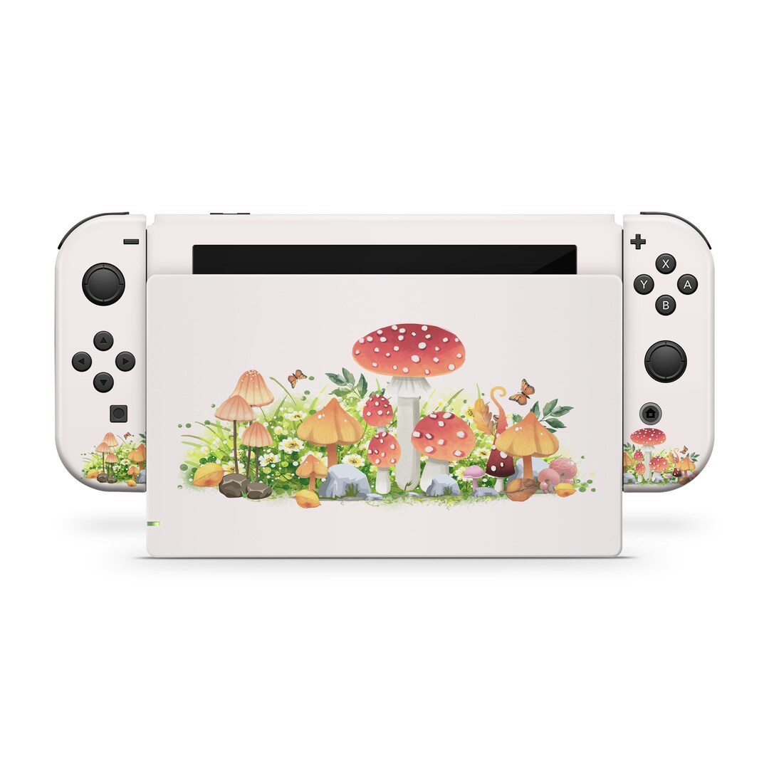 Full Set the Nintendo Switch Vinyl Skin Cute Mushroom Switch - Etsy