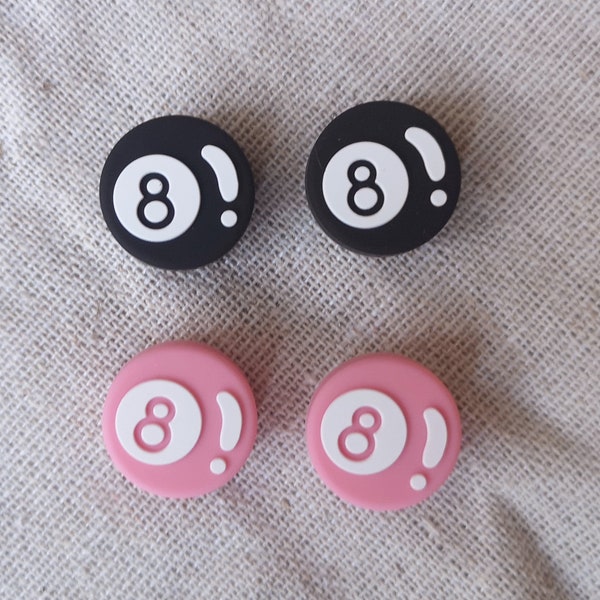 Thumb Grip Caps  Lucky 8 Ball  | Switch  NS | Switch OLED | Switch Lite | Joy-Con Stick Caps |  Joystick Cap | Joycon Silicone Cover | Pink