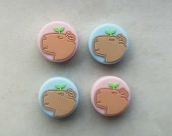 Thumb Grip Caps Cute Capybara | Switch NS | Switch OLED | Switch Lite | Joy-Con Stick Caps |  Joystick Cap | Joycon Silicone Cover Pink Blue