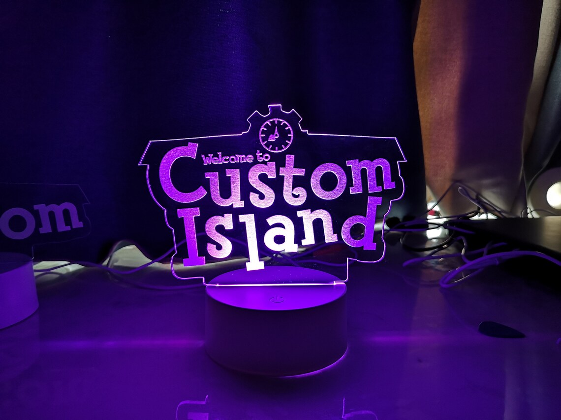 Personalised animal crossing led light. acnh LED lamp. acnh Etsy