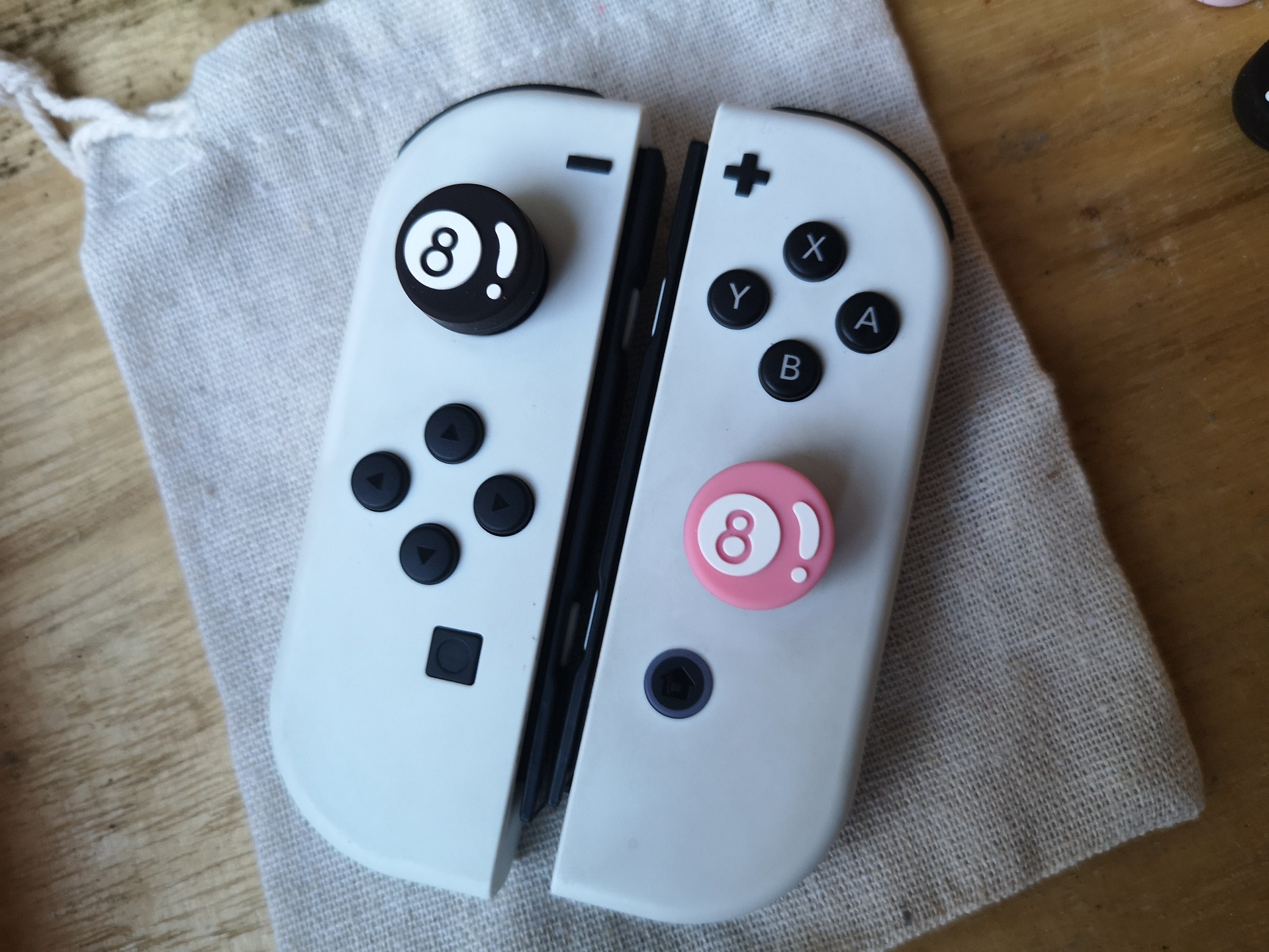 💖Buy 2 Free Shipping💖Thumb Grip Caps  Lucky 8 Ball  | Switch  NS | Switch OLED | Switch Lite | Joy-Con Stick Caps |  Joystick Cap | Joycon Silicone Cover | Pink
