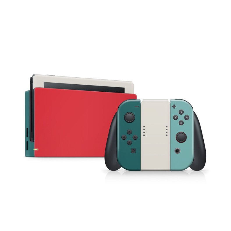 Full set The Nintendo Switch vinyl skin cute green red switch Etsy