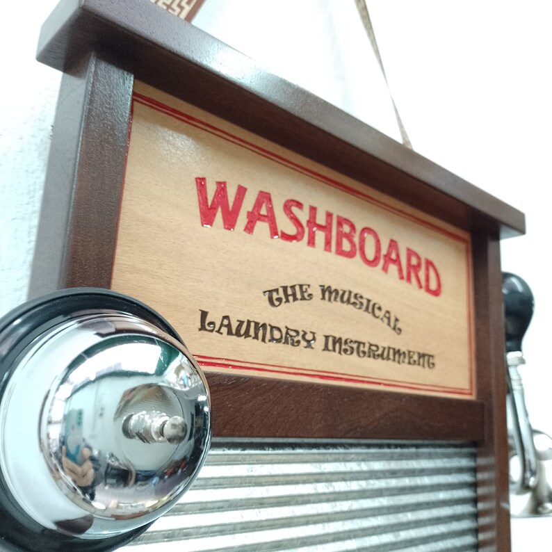 Washboard 6 Accessories Percussion Musical Instrument Artisanal Wood