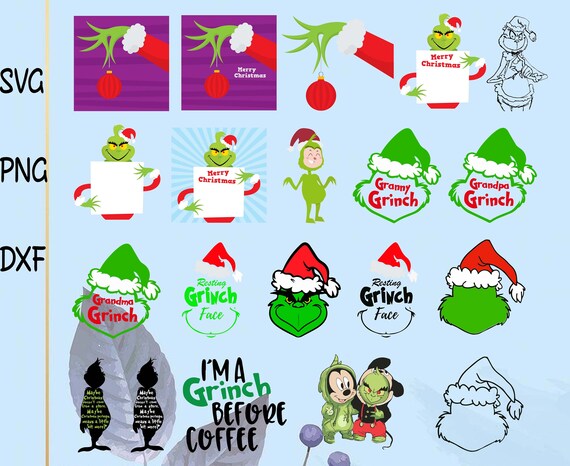 Download Grinch Svg Png Dxf Vinyl Cut Files Cricut Silhouette File Etsy