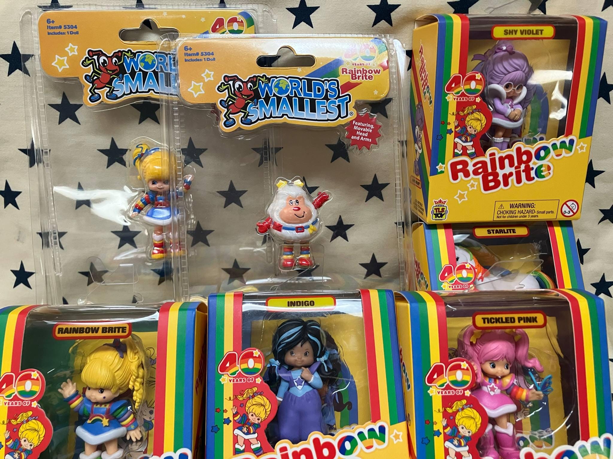 Rainbow Brite CHEEBEE s 1 y 2 Indigo Tickled Pink Starlite Rainbow Brite Shy Violet La muñeca Rainbow Brite y Twink más pequeña del mundo Moonglow
