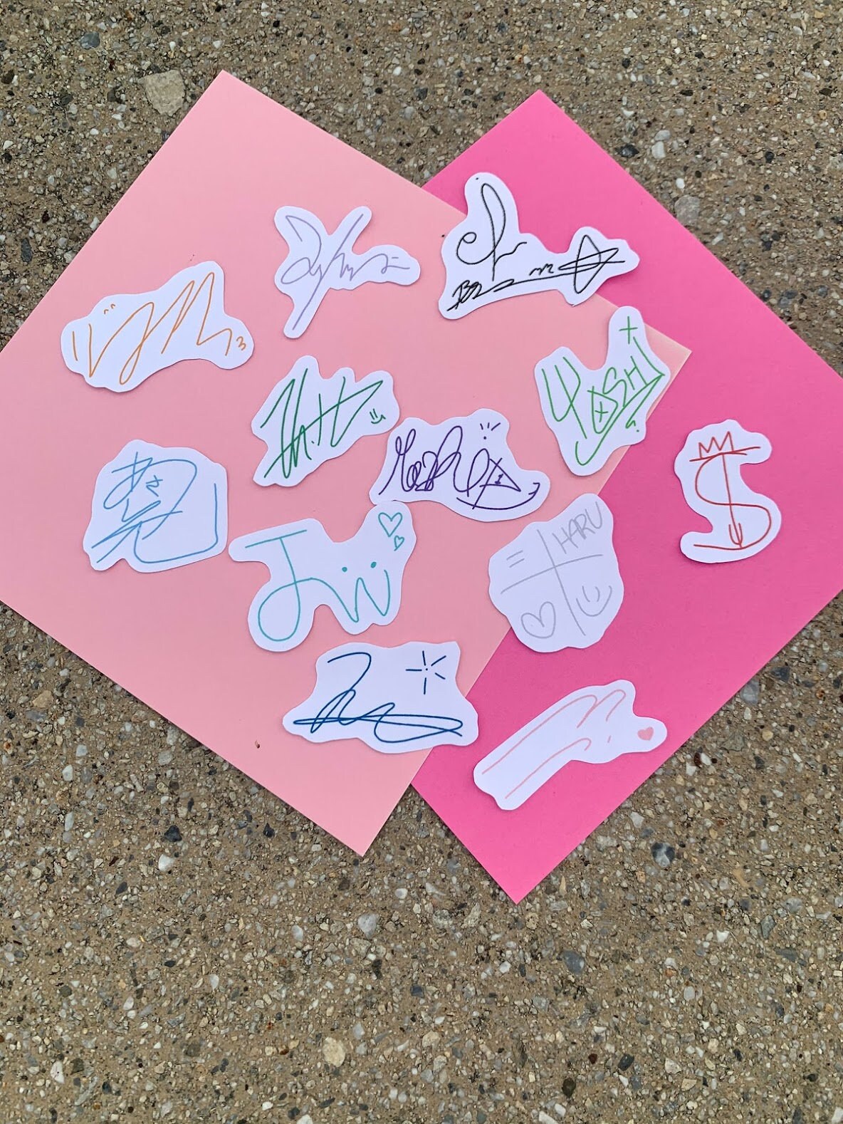Treasure Kpop Signature Handmade Stickers | Etsy