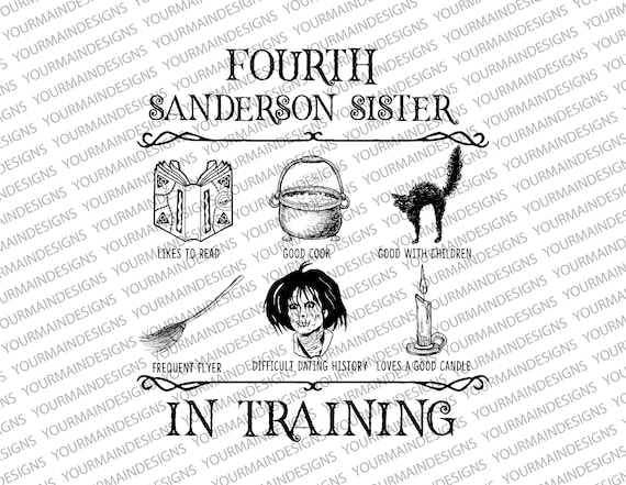 Hocus Pocus PNG Sublimation Design, Halloween Clipart, 4th Sanderson Sister, Instant Download Graphic Designs