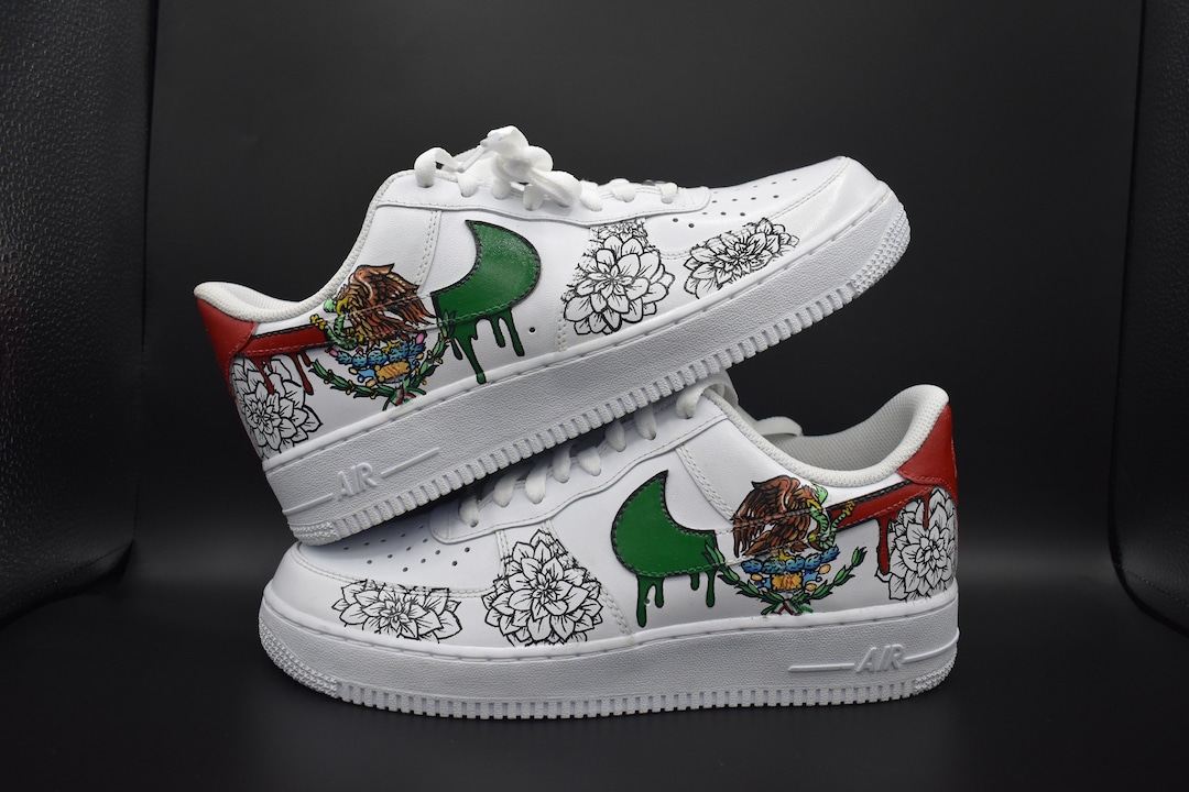 Nike Air Force 1 Green Apple Custom 